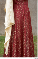  Medieval Castle lady in a dress 1 Castle lady historical clothing lower body red dress 0004.jpg